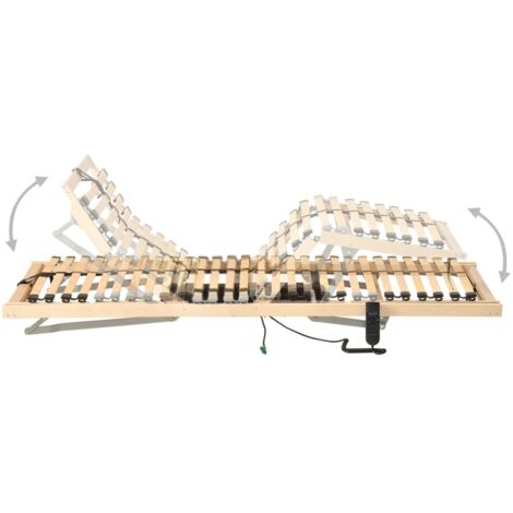 Lit simple，Lit adulte，Sommier à lattes électrique sans matelas avec 7 zones 100x200cm CFW6104391