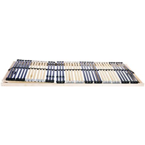 Lit simple,Lit adulte,Sommier à lattes Marron 90 x 190 cm Bois de hêtre massif CFW4451606
