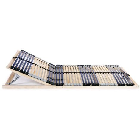 Lit simple，Lit adulte，Sommier à lattes sans matelas avec 42 lattes 7 zones 90x200 cm CFW5955711