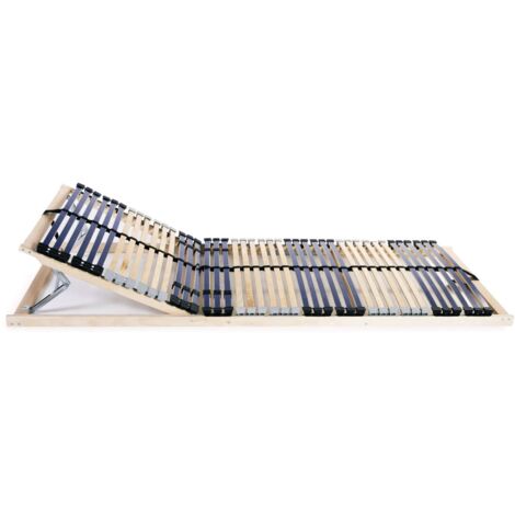 Lit simple，Lit adulte，Sommiers à lattes sans matelas 2 pcs avec 42 lattes 80x200 cm CFW1237016