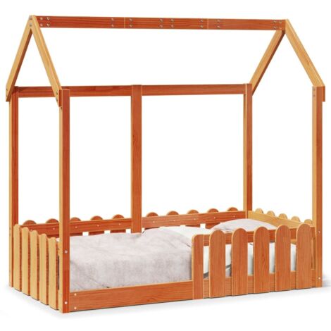 Lit Simple，Lit enfant，Cadre de lit d'enfants forme de maison sans matelas 70x140 cm CFW4625550