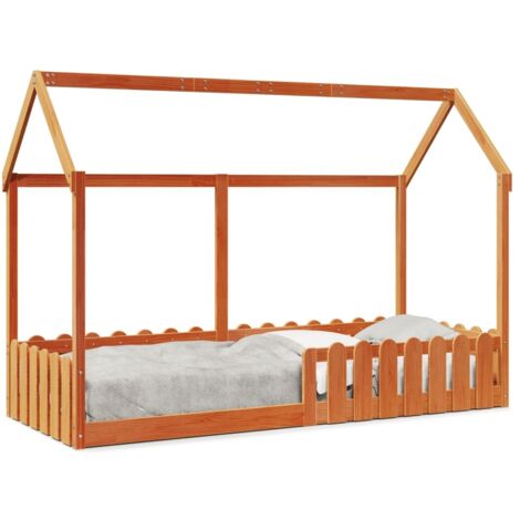 Lit Simple，Lit enfant，Cadre de lit d'enfants forme de maison sans matelas 80x200 cm CFW9320801