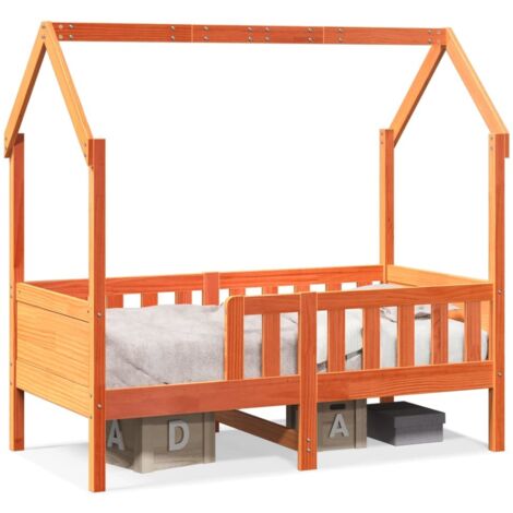 Lit Simple，Lit enfant，Cadre de lit d'enfants forme de maison sans matelas pin CFW1648760
