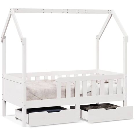 Lit Simple，Lit enfant，Cadre de lit enfant avec tiroirs sans matelas 80x170 cm bois CFW1665053