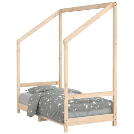 Lit Simple,Lit enfant,Cadre de lit pour enfant 70x140 cm bois de pin massif CFW9889756
