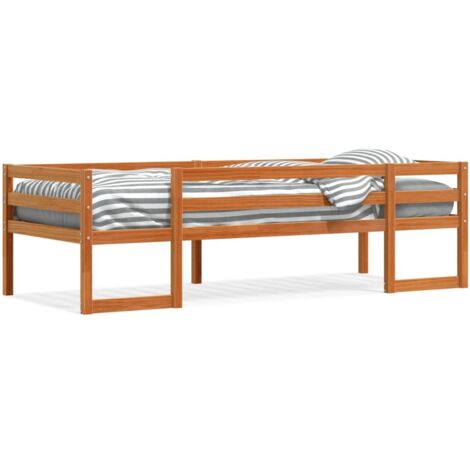 Lit Simple，Lit enfant，Cadre de lit pour enfants sans matelas cire marron 90x190 cm CFW6477689