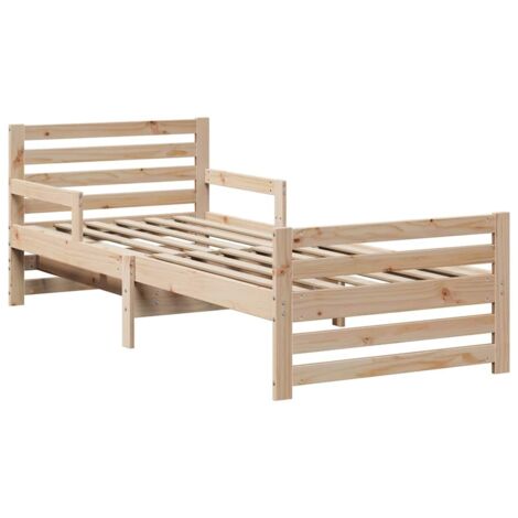Lit simple，Lit extensible pour enfants Autre Marron 80 x 130 / 165 / 200 cm