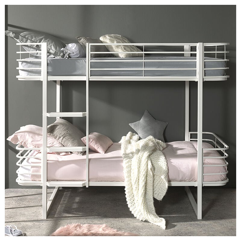Les Tendances - Lit Superposé 90x200 Sommier Inclus Vipack Oscar - Blanc