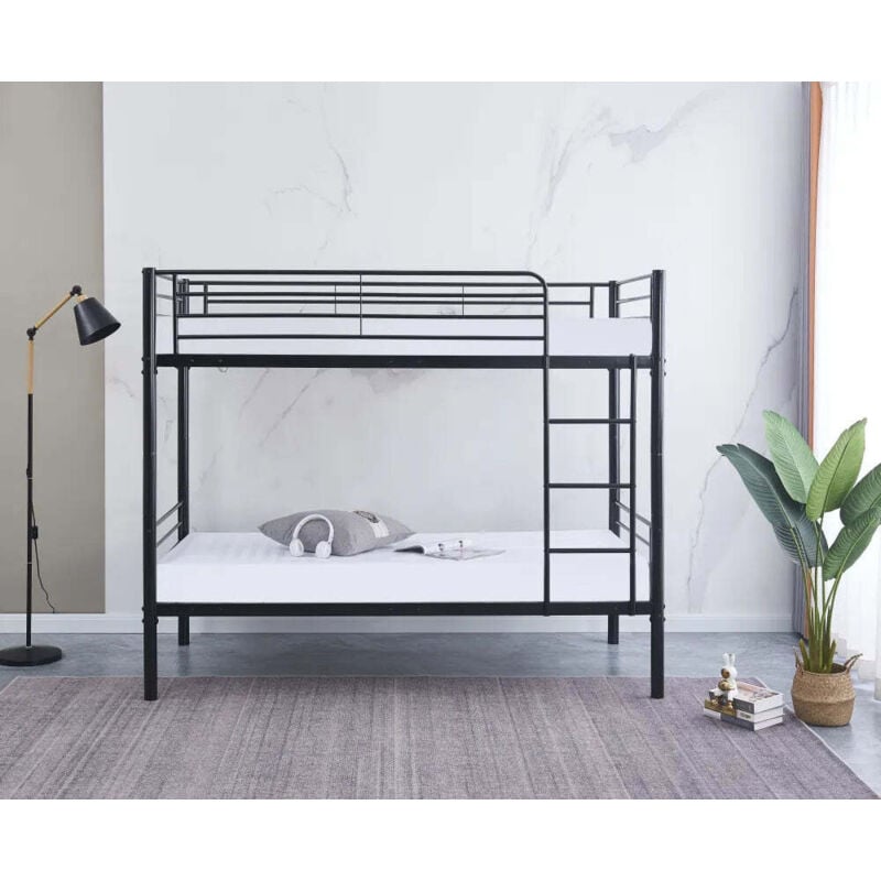 Lit superposé Séparable métal luna 1+1 Gris 90x190 cm