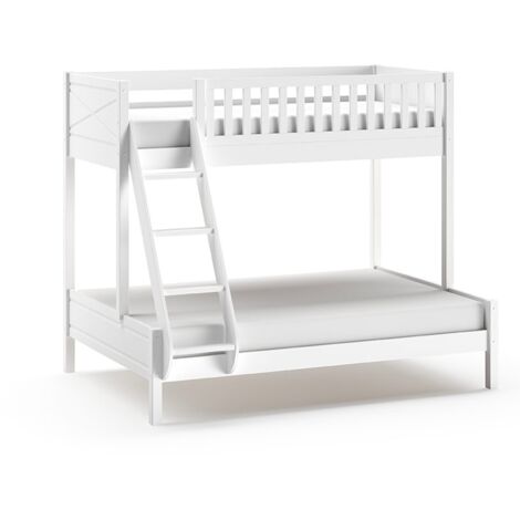 Lit superposé 90-140x200 sommier inclus Vipack Scott Blanc