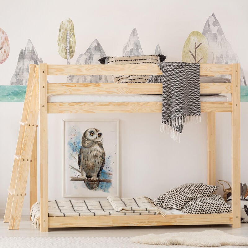 Petits-meubles - Lit superposé 90x190 sommier inclus Owen Bois