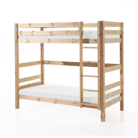 Lit Superposé 90x200 Hauteur 180 cm Sommier Inclus Vipack Pino - Bois