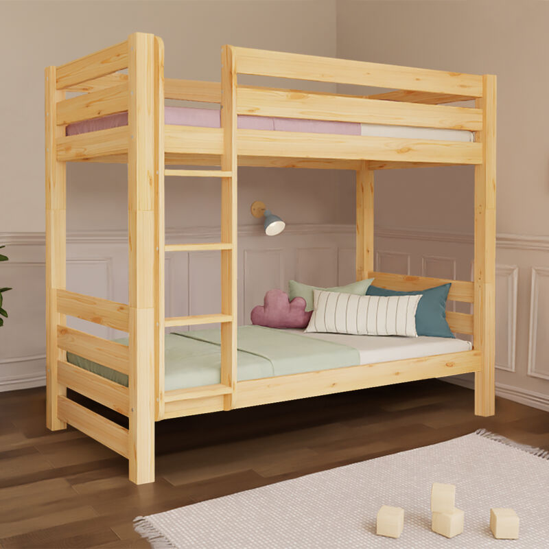 Petits-meubles - Lit superposé 90x200 sommiers inclus Atlas - Bois