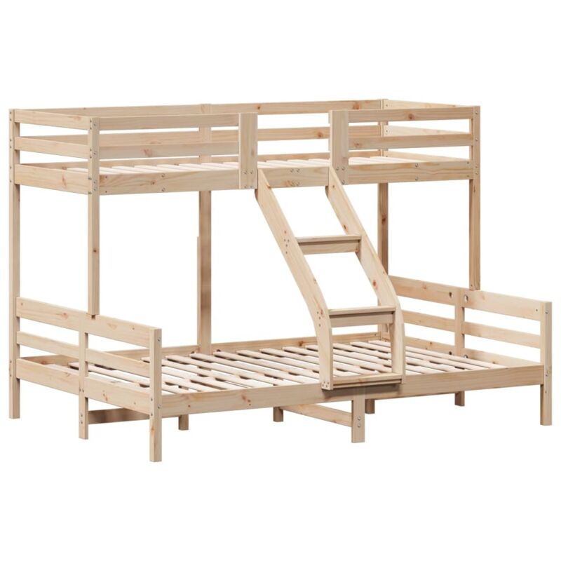 Vidaxl - Lit superposé sans matelas 90x200/140x200 cm bois massif