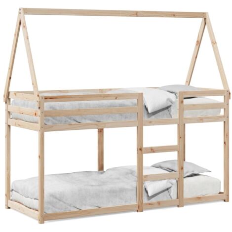 Lit superposé avec toit 80x200 cm bois de pin massif CFW51718