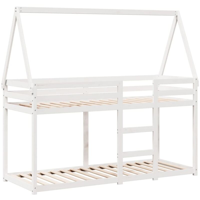 Vidaxl - Lit superposé sans matelas blanc 90x190 cm bois de pin massif