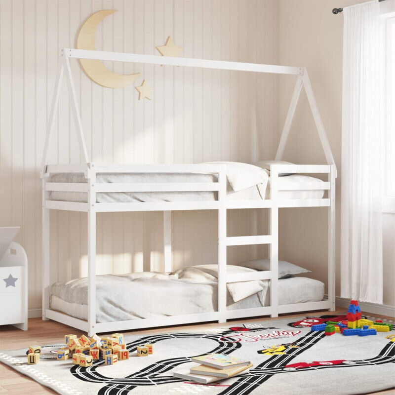 Vidaxl - Lit superposé sans matelas blanc 90x190 cm bois de pin massif