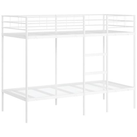 Lit superposé sans matelas blanc 100x190 cm acier vidaXL