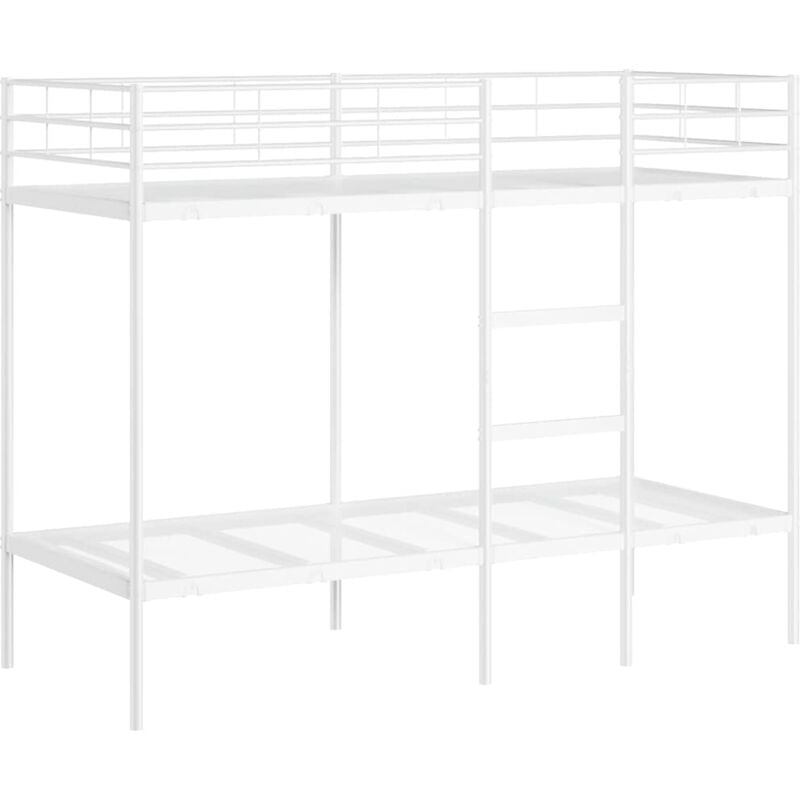 Vidaxl - Lit superposé sans matelas blanc 80x200 cm acier