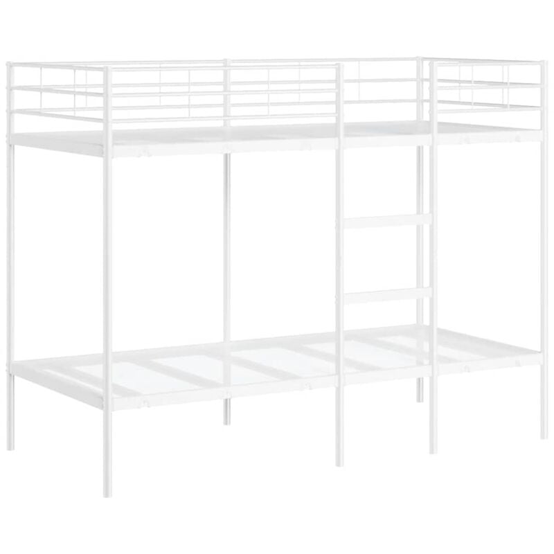 Lit superposé sans matelas blanc 100x190 cm acier vidaXL