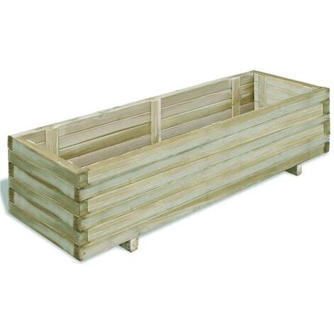 vidaXL Bois de Pin Massif Jardinière Bac à Plante Pot de Fleurs Multi-taille