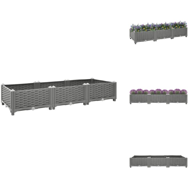 Vidaxl - Lit surélevé 120x40x23 cm Polypropylène - Jardin - Pots De Fleurs - Bac à Fleurs - Plante - Décoration Extérieure