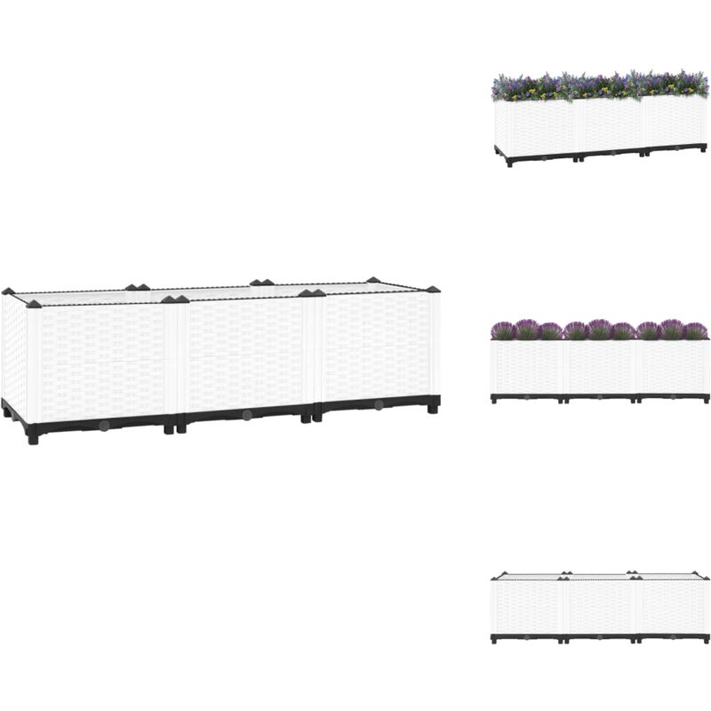 Vidaxl - Lit surélevé 120x40x38 cm Polypropylène - Jardin - Pots Fleuris - Bac à Fleurs - Plante - Décoration Extérieur