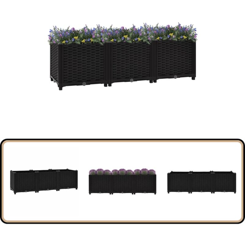 Vidaxl - Lit surélevé 120x40x38 cm Polypropylène - Jardin Surélevé - Bac De Culture - Jardinière Extérieure - Pots De Fleurs - Plante Grimpante