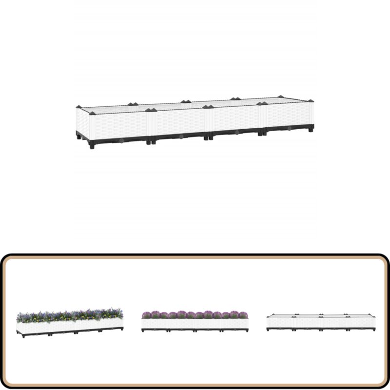 Vidaxl - Lit surélevé 160x40x23 cm Polypropylène - Jardin - Pots De Fleurs - Bac à Fleurs - Plante - Décoration Extérieure