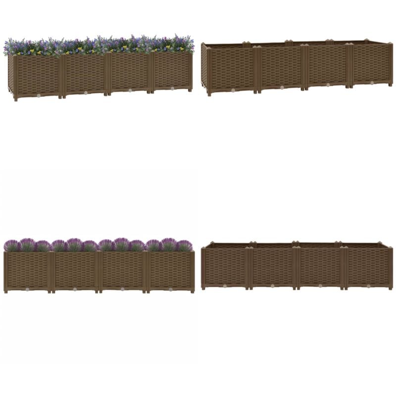 Vidaxl - Lit surélevé 160x40x38 cm Polypropylène - Jardinière - Bac De Culture - Planter - Pots De Fleurs - Décoration Extérieure - Home & Living