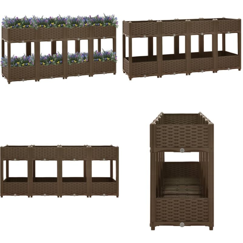 Vidaxl - Lit surélevé 160x40x71 cm Polypropylène - Jardin - Balcon - Terrasse - Pots De Fleurs - Jardinière - Home & Living