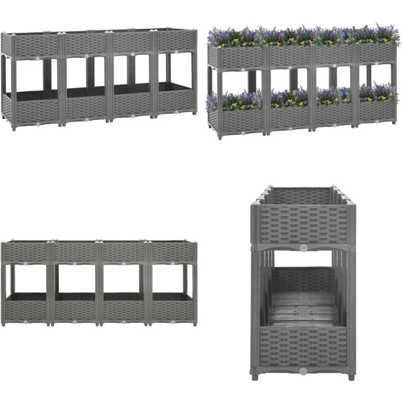 Vidaxl - Lit surélevé 160x40x71 cm Polypropylène - Jardin - Pots De Fleurs - Bac à Fleurs - Plante - Décoration Extérieure - Home & Living