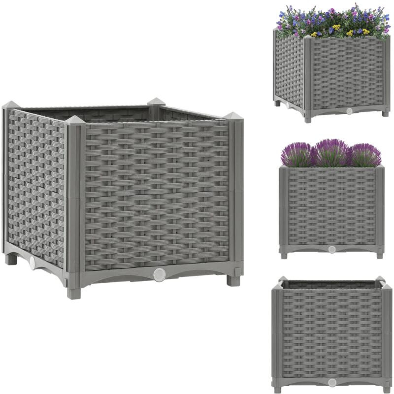 Vidaxl - Lit surélevé 40x40x38 cm Polypropylène - Jardin - Pots De Fleurs - Bacs à Fleurs - Décoration Extérieure - Plante