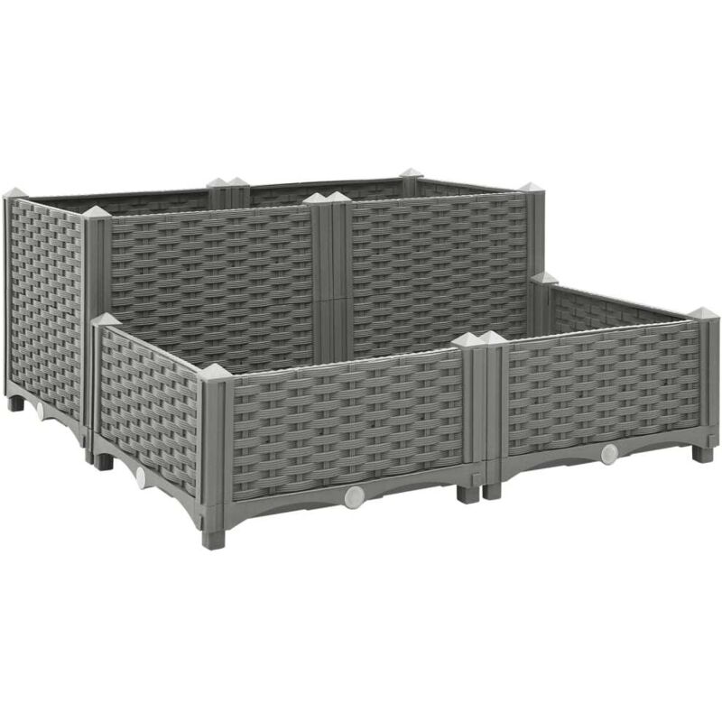 Vidaxl - Lit surélevé 80x80x38 cm Polypropylène