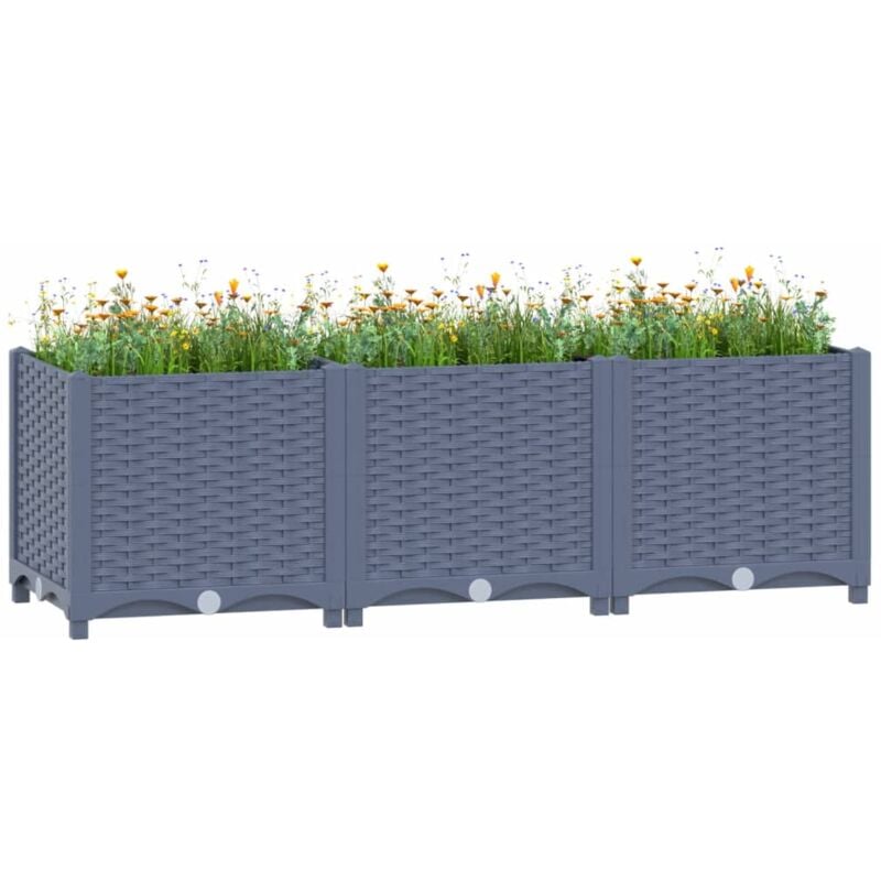 Vidaxl - Lit surélevé 120x40x38 cm Polypropylène