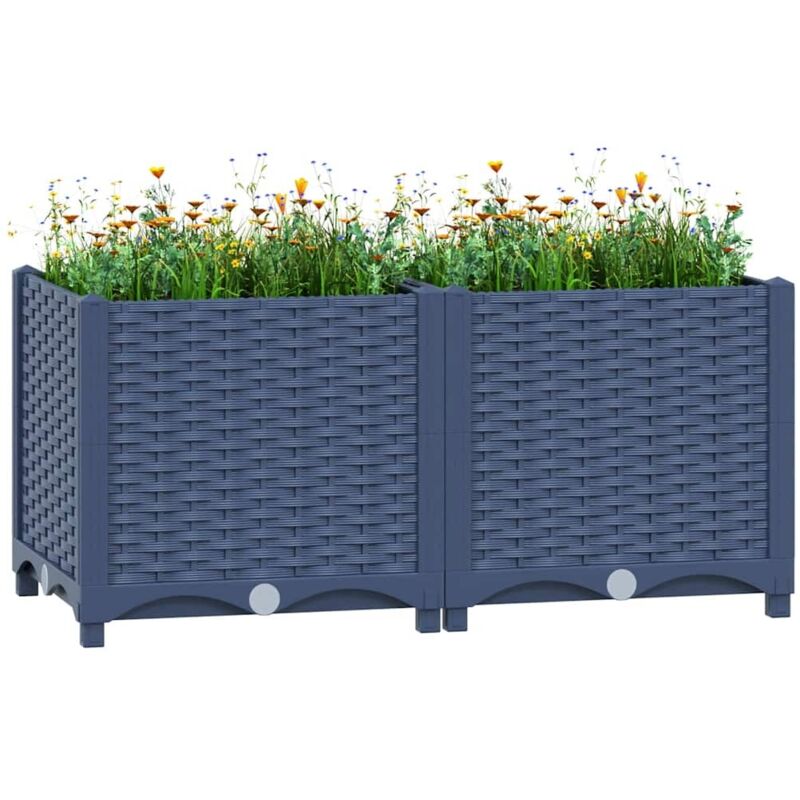 Vidaxl - Lit surélevé 80x40x38 cm Polypropylène