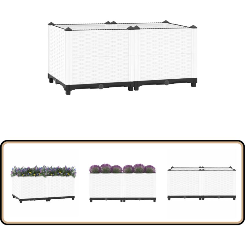 Vidaxl - Lit surélevé 80x40x38 cm Polypropylène - Jardin - Pots De Fleurs - Bac à Fleurs - Décoration Extérieure - Plante