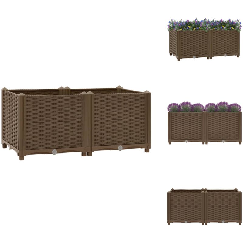 Vidaxl - Lit surélevé 80x40x38 cm Polypropylène - Jardinière - Bac De Culture - Jardin Vertical - Pots De Fleurs - Décoration Extérieur