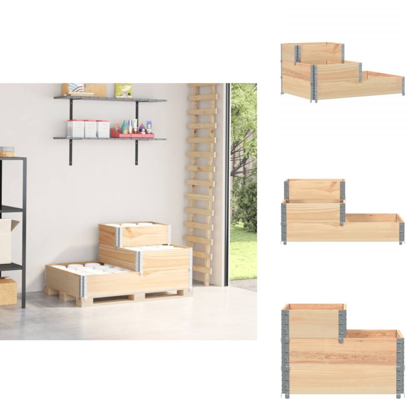 Vidaxl - Lit surélevé à 3 niveaux 120x80 cm bois de pin massif - Jardin Vertical - Bac à Plantation - Pot De Fleurs Extérieur - Jardinière En Bois