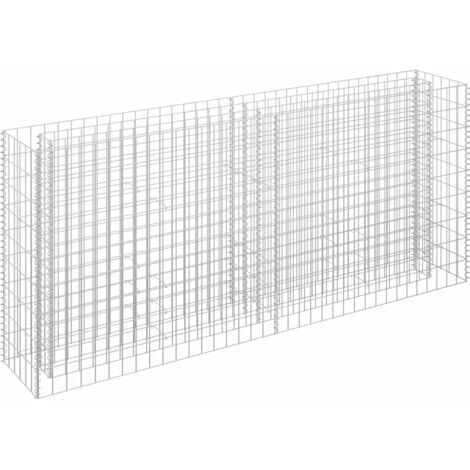 Lit surélevé à gabion Acier galvanisé 180x30x90 cm