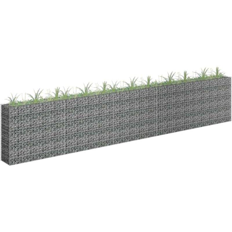 Furniture Limited - Lit surélevé à gabion Acier galvanisé 450x30x