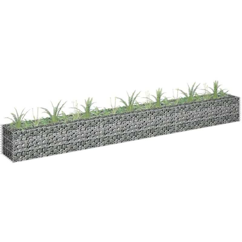 Decdeal - Lit surélevé à gabion Acier galvanisé 270x30x30 cm