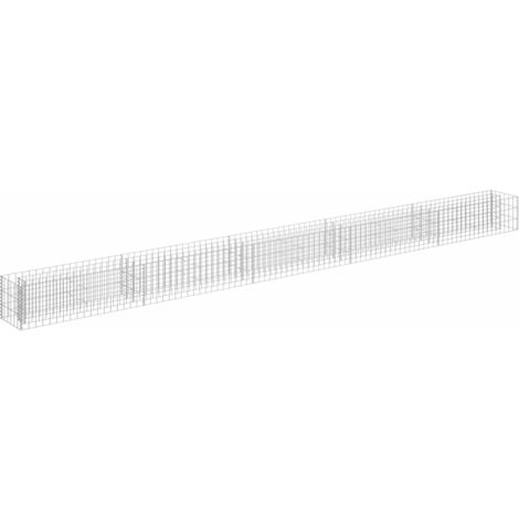 Lit surélevé à gabion Acier galvanisé 450x30x30 cm