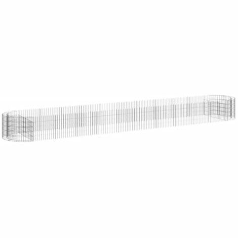 vidaXL Lit Surélevé à Gabion Fer Galvanisé Jardinière Extérieur Multi-taille