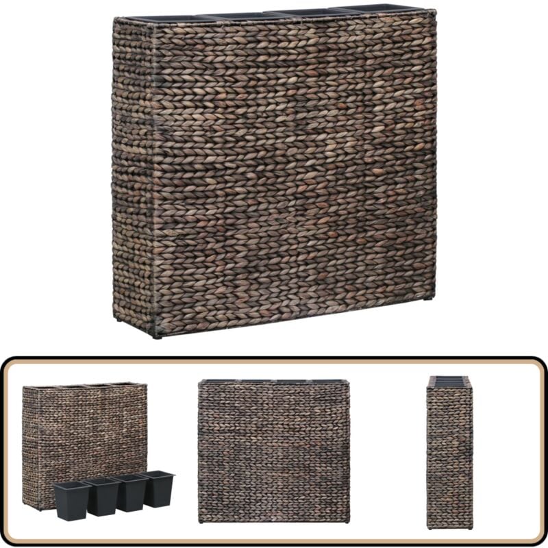 Vidaxl - Lit surélevé avec 4 pots Jacinthe d'eau Marron - Jardinière - Bac à Fleurs - Plante Intérieure - Décoration Intérieure - Mobilier De Jardin