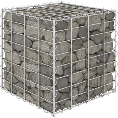 vidaXL Lit Surélevé Cube à Gabion Fil d'Acier Jardinière Jardin Multi-taille
