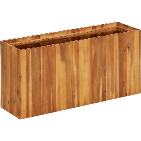 Lit surélevé de jardin 100x30x50 cm Bois massif d'acacia