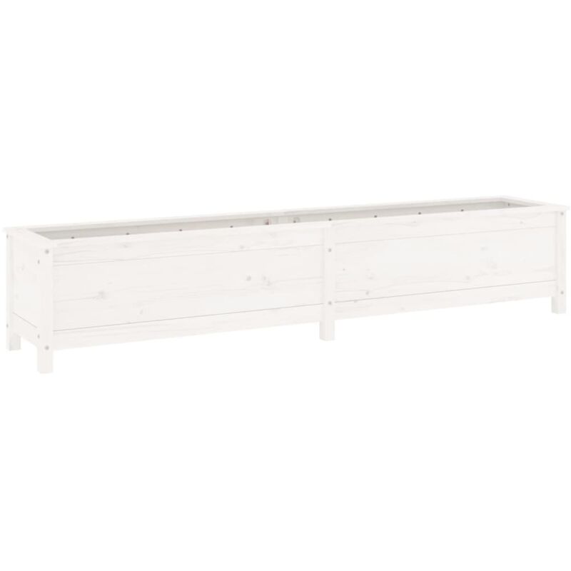 Vidaxl - Lit surélevé de jardin blanc 199,5x40x39 cm bois de pin massif
