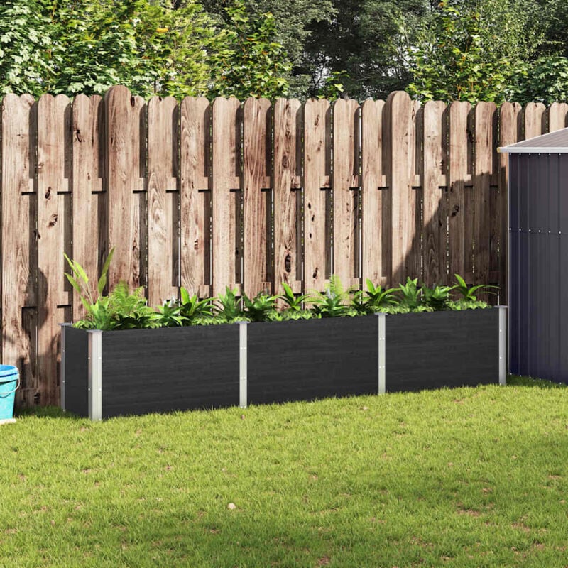 Plate-forme surélevée de jardin 300x50x54 cm WPC Gris vidaXL