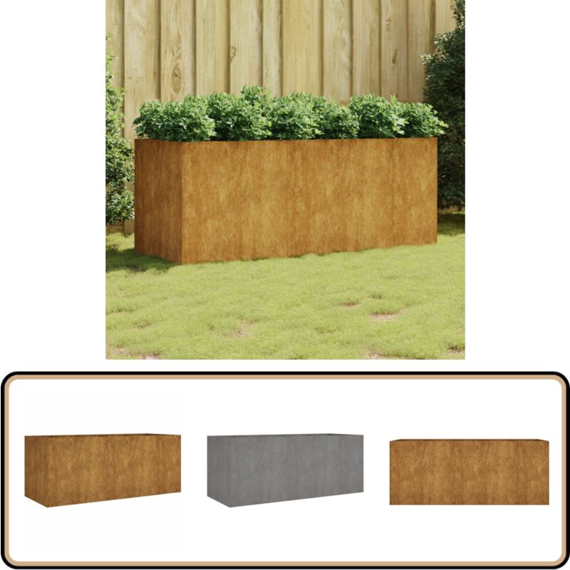 Vidaxl - Lit surélevé de jardin 200x80x80 cm acier corten - Jardiniere - Pot De Fleurs Extérieur - Bac à Plantation - Lit Surélevé - Acier Corten